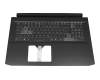 71NY2BO085 teclado incl. topcase original Acer DE (alemán) negro/negro con retroiluminacion