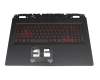 7387353400006 teclado incl. topcase original Acer DE (alemán) negro/negro con retroiluminacion
