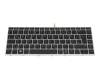 831-00702-00B teclado original HP DE (alemán) negro/plateado con retroiluminacion