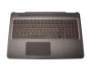 855478-041 teclado incl. topcase original HP DE (alemán) gris/canaso con retroiluminacion