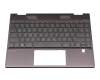 8CG2151W6N teclado incl. topcase original HP DE (alemán) gris/canaso con retroiluminacion