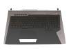 90NB09X1-R30030 teclado incl. topcase original Asus BE (belga) negro/plateado/negro con retroiluminacion