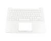 90NB0AS2-R31GE0 teclado incl. topcase original Asus DE (alemán) blanco/blanco