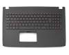 90NB0DR5-R31GE0 teclado incl. topcase original Asus DE (alemán) negro/negro con retroiluminacion