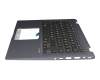 90NB0J71-R31GE0 teclado incl. topcase original Asus DE (alemán) negro/azul con retroiluminacion