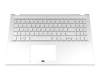 90NB0K92-R31GE0 teclado incl. topcase original Asus DE (alemán) plateado/plateado