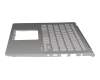 90NB0KL4-R31GE0 teclado incl. topcase original Asus DE (alemán) plateado/plateado con retroiluminacion