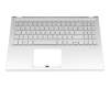 90NB0KR2-R32GE0 teclado incl. topcase original Asus DE (alemán) plateado/plateado