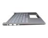 90NB0LP2-R31GE1 teclado incl. topcase original Asus DE (alemán) plateado/plateado con retroiluminacion