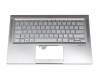 90NB0PB3-R31GE0 teclado incl. topcase original Asus DE (alemán) plateado/plateado con retroiluminacion