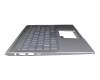 90NB0PB3-R31GE0 teclado incl. topcase original Asus DE (alemán) plateado/plateado con retroiluminacion