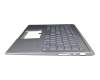 90NB0PB3-R31GE0 teclado incl. topcase original Asus DE (alemán) plateado/plateado con retroiluminacion