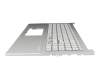 90NB0ZR1-R30GE0 teclado incl. topcase original Asus DE (alemán) gris/plateado