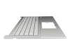 90NB0ZR1-R31GE0 teclado incl. topcase original Asus DE (alemán) blanco/plateado con retroiluminacion