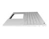90NB14C3-R31GE0 teclado incl. topcase original Asus DE (alemán) plateado/plateado con retroiluminacion