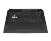 90NR0684-R31GE0 teclado incl. topcase original Asus DE (alemán) negro/transparente/negro con retroiluminacion