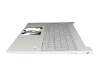 91030026300 teclado incl. topcase original Primax DE (alemán) plateado/plateado con retroiluminacion