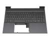 910300288450 teclado incl. topcase original HP DE (alemán) gris/canaso con retroiluminacion