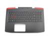 91904E5EK201 teclado incl. topcase original Acer DE (alemán) negro/negro con retroiluminacion