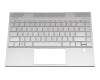 92.NECBW.ROG GER teclado incl. topcase original HP DE (alemán) plateado/negro