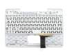 934040370500 teclado incl. topcase original Asus FR (francés) negro/blanco