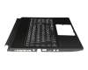 957-17G11E-C24 teclado incl. topcase original MSI DE (alemán) negro/negro