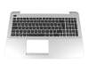 9Z.N8SSU.A0G teclado incl. topcase original Asus DE (alemán) negro/plateado