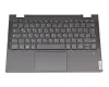 9Z.NDUBQ.S0G teclado incl. topcase original Lenovo DE (alemán) gris/canaso con retroiluminacion