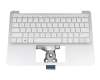 9Z.NDZSQ.20G teclado incl. topcase original HP DE (alemán) blanco/plateado