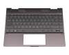 9Z.NECBW.D0G teclado incl. topcase original HP DE (alemán) gris oscuro/canaso con retroiluminacion