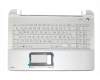 A000295760 teclado incl. topcase original Toshiba DE (alemán) blanco/blanco