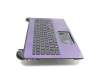 A000301280 teclado incl. topcase original Toshiba DE (alemán) negro/púrpura