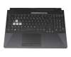 AC20263YA3292 teclado incl. topcase original Asus DE (alemán) negro/transparente/negro con retroiluminacion
