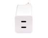 AC65-05 EU GaN-cargador USB-C original Asus 65 vatios EU wallplug blanca pequeño Adaptador GaN de 65 W con 2 puertos y enchufe de pared