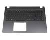 ACM16P66D0 teclado incl. topcase original Acer DE (alemán) negro/negro con retroiluminacion