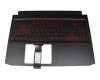 ACM18K3/6D0 teclado incl. topcase original Acer DE (alemán) negro/negro con retroiluminacion