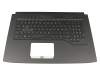 AEBKLG00020 teclado incl. topcase original Quanta DE (alemán) negro/negro con retroiluminacion
