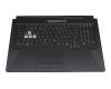 AEBKXG00010 teclado incl. topcase original Quanta DE (alemán) negro/transparente/negro con retroiluminacion