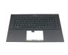 AEUJ7G00010 teclado incl. topcase original Quanta DE (alemán) antracita/canaso con retroiluminacion