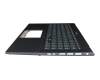 AEUJ7G00010 teclado incl. topcase original Quanta DE (alemán) antracita/canaso con retroiluminacion