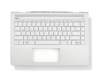 AM22R000400 teclado incl. topcase original HP DE (alemán) plateado/plateado con retroiluminacion