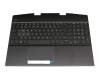 AM2JZ000430 teclado incl. topcase original HP DE (alemán) negro/negro con retroiluminacion
