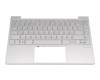 AM2V5000560 teclado incl. topcase original HP DE (alemán) plateado/plateado con retroiluminacion