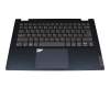 AM374000250 teclado incl. topcase original Lenovo US (Inglés) gris/azul con retroiluminacion