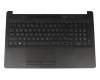 AP204000611 teclado incl. topcase original HP DE (alemán) negro/negro (Patrón de diamante)