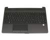 AP2HB000400 teclado incl. topcase original HP DE (alemán) negro/negro (Fingerprint)