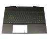 AP2K8000310 teclado incl. topcase original HP DE (alemán) negro/negro con retroiluminacion