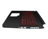 AP326000101 teclado incl. topcase original Acer CH (suiza) negro/rojo/negro con retroiluminacion GTX1650