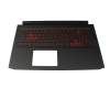 AP3BH000220-HA25 teclado incl. topcase original Acer CH (suiza) negro/rojo/negro con retroiluminacion
