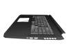 AP3BH000220-HA25 teclado incl. topcase original Acer DE (alemán) negro/negro con retroiluminacion